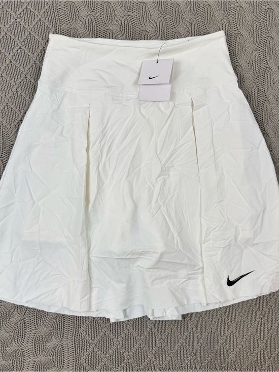 Nike Dresses & Skirts - Nike White Pleated Golf/Tennis Skort with Black Swoosh XS